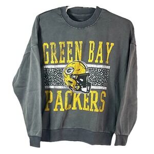 Green Bay Packers Gameday Couture Sweatshirt  Small Gray Football‎ NFL